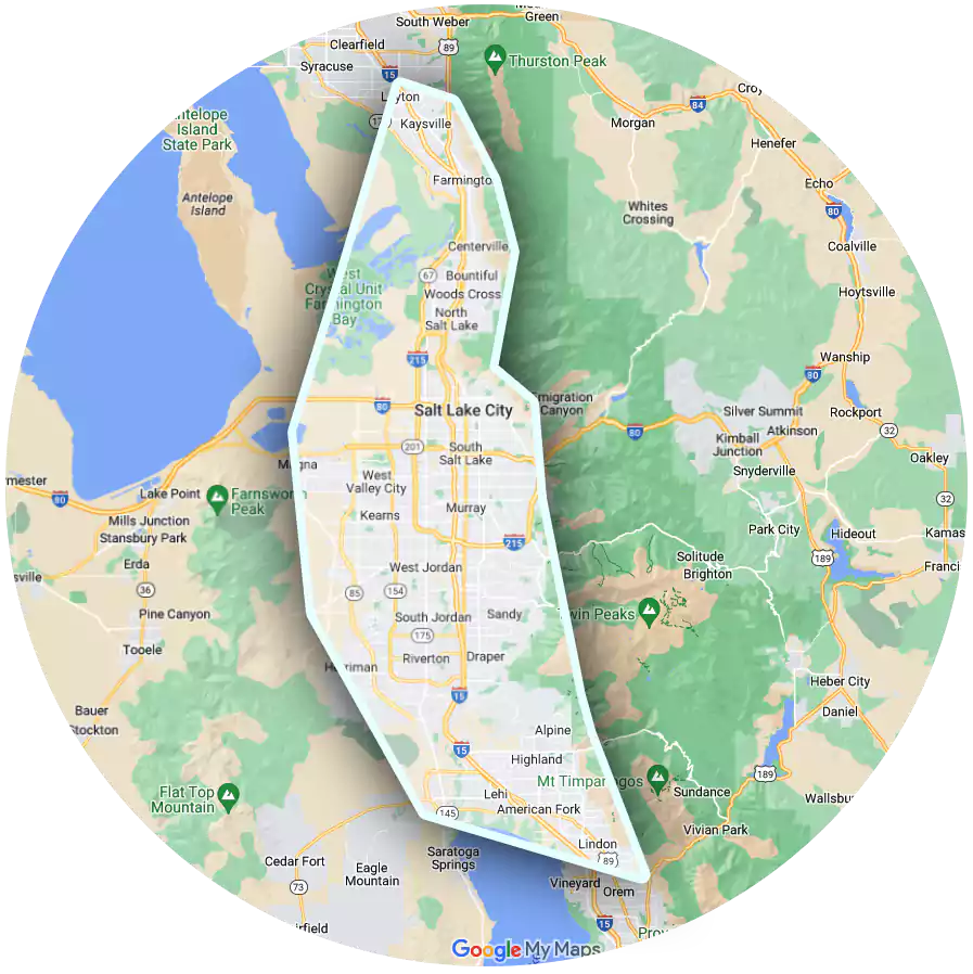 Vault Roofing Service Area Map